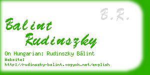 balint rudinszky business card
